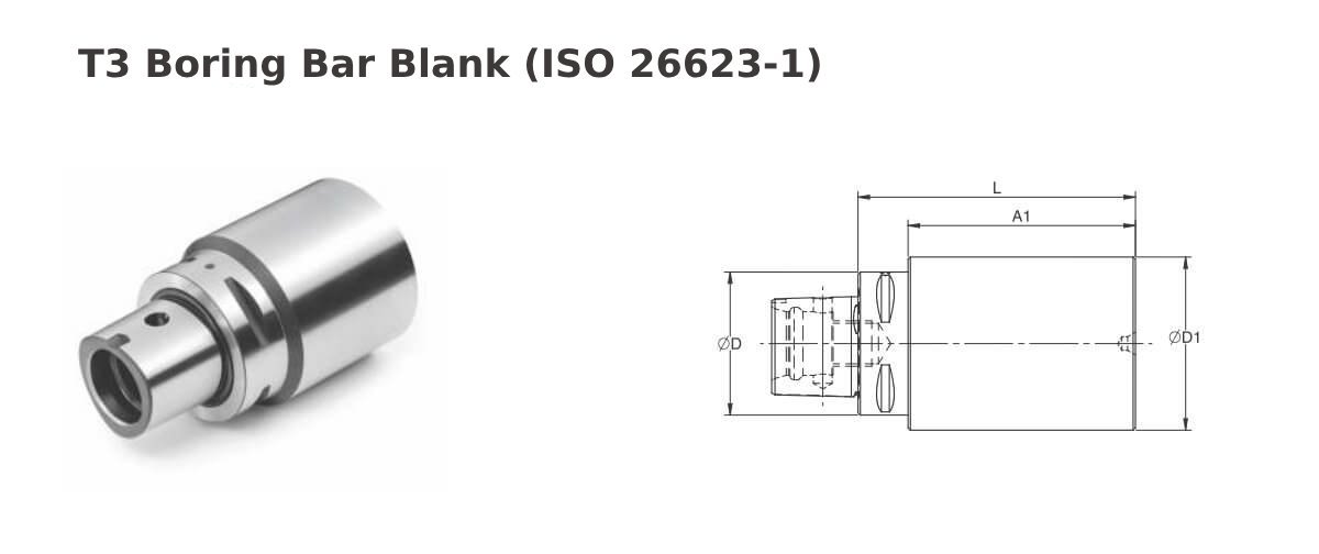 Polygonal Shank T3 Boring Bar Blank Dia 32 L 90 (Compatible with Capto® Style C3)